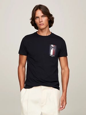 Tommy Hilfiger – Emblem triko, Modrá barva