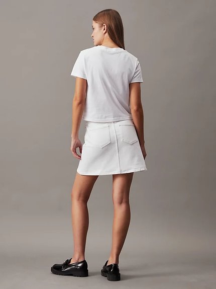 Módní A-Line Mini sukně, Bílá barva, 2024