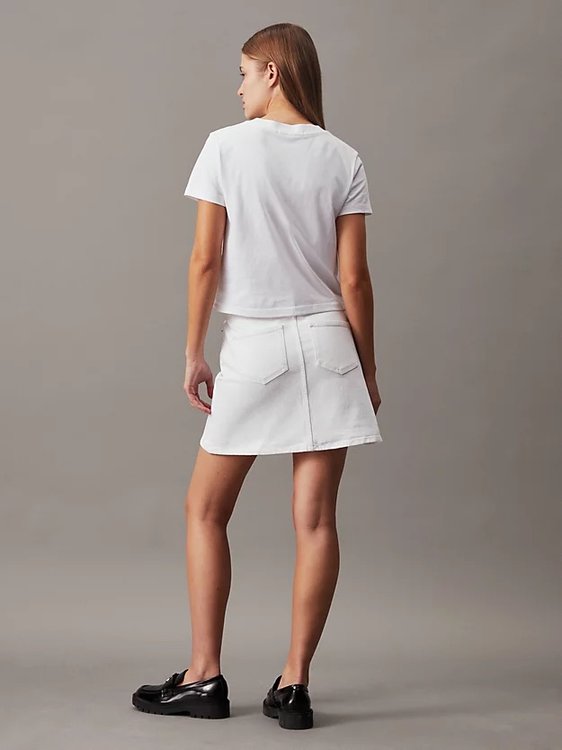 Módní A-Line Mini sukně, Bílá barva, 2024