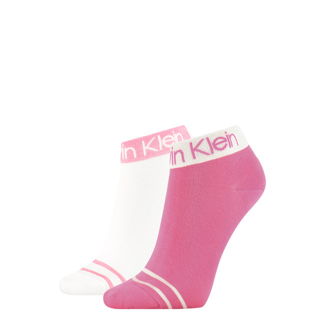 Calvin Klein Jeans – Ponožky Ck Jeans Logo, Bílá, Růžová barva