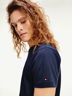 Luxusní TH Stripe Triko, Navy barva, M