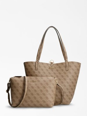 Guess – Alby shopper, Hnědá barva