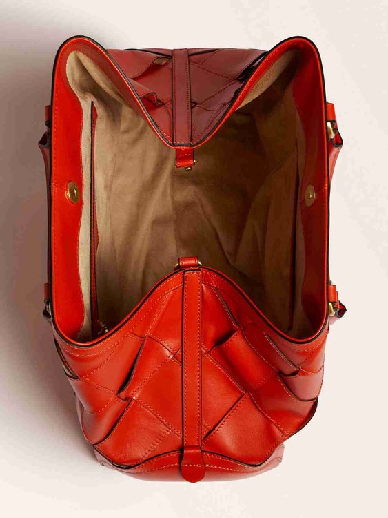 Módní Luxe Large Eugenia kabelka, Oranžová barva, 2022 1