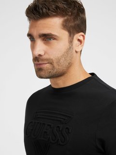 Luxusní Embossed triko, Černá barva, S, M, L, XL, XXL