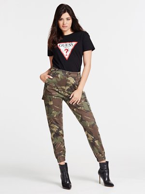 Logo triko – Guess, Černá barva Ženy