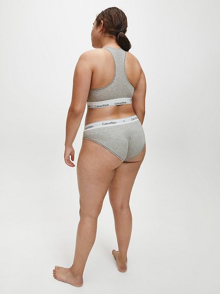 Módní Modern Cotton podprsenka PLUS SIZE, Šedá barva, BASIC