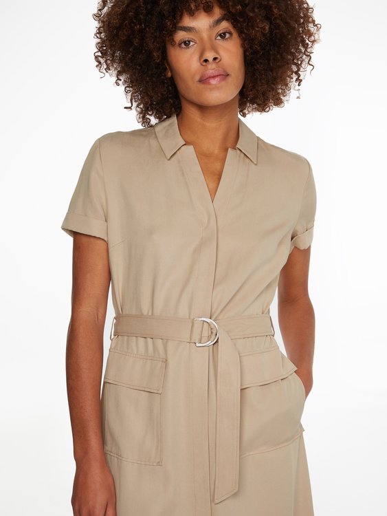 Calvin Klein – Utility šaty, Béžová barva 1