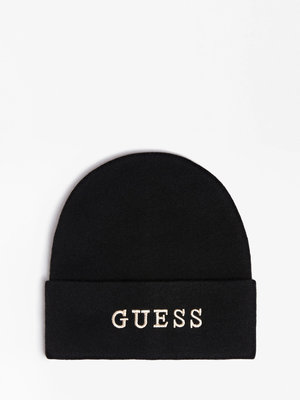 Guess – Logo beanie, Černá barva