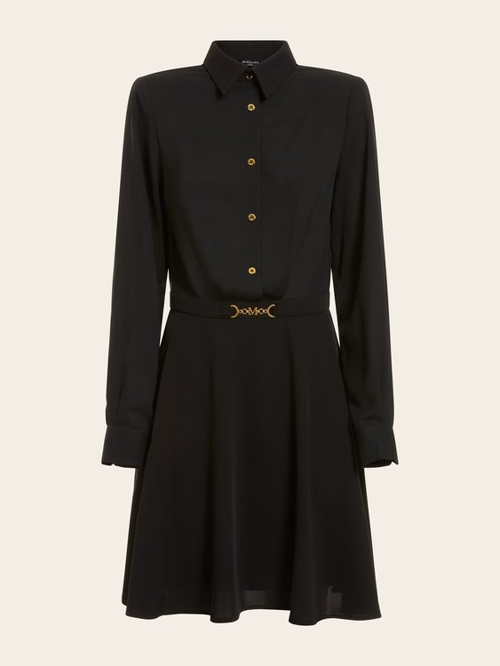 Módní Lillibeth šaty, Černá barva, 2022