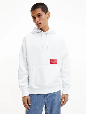 Calvin Klein Jeans – Bold Logo mikina, Bílá barva