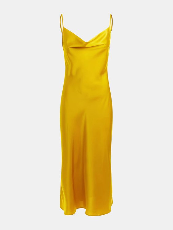 Luxusní Akilina šaty, Žlutá barva, XS, S, M