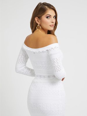 Deeta svetr – GUESS, Bílá barva Ženy