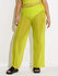 Módní Tie Detail Mesh kalhoty, Žlutá barva, 2023