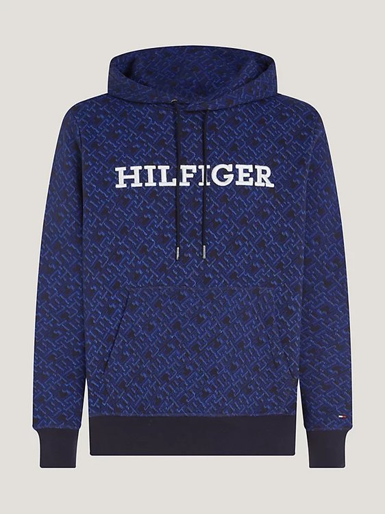 AOP Monogram mikina Modrá barva Muži