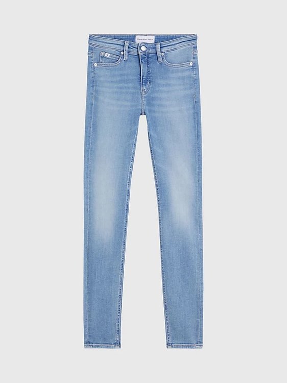 Mid Rise Skinny jeans Modrá barva Ženy