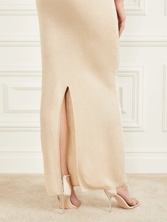 Luxusní Scarlett Long šaty, Krémová barva, 42, 44