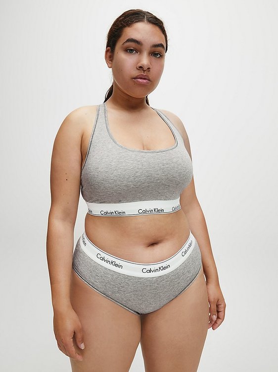 Modern cotton Hipstry PLUS SIZE – Calvin Klein Underwear, Šedá barva Ženy