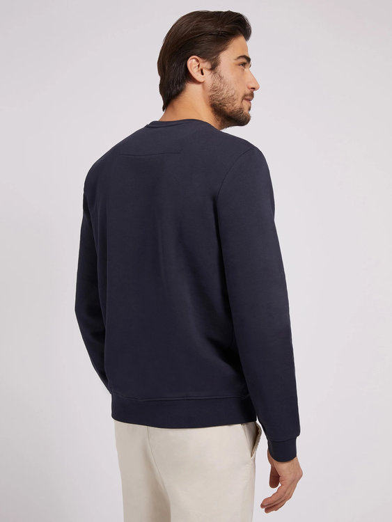 Febo mikina – Guess, Modrá, Navy barva Muži