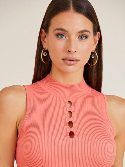 Módní Aretha šaty, Oranžová barva, 2023