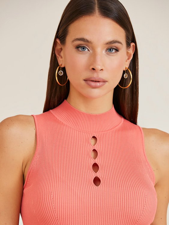 Módní Aretha šaty, Oranžová barva, 2023