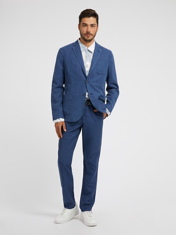 Módní Tyron sako, Modrá barva, 2023