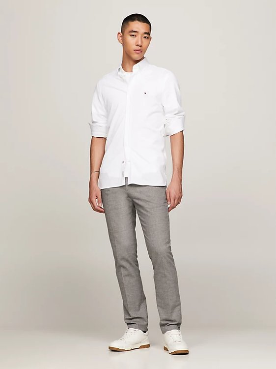 1985 Knitted košile – Tommy Hilfiger, Bílá barva Muži