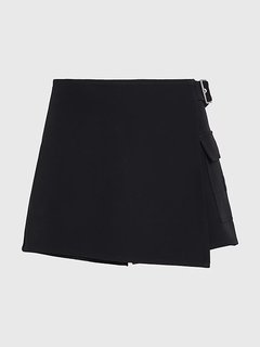 Buckle Wrap Mini šortky Černá barva Ženy