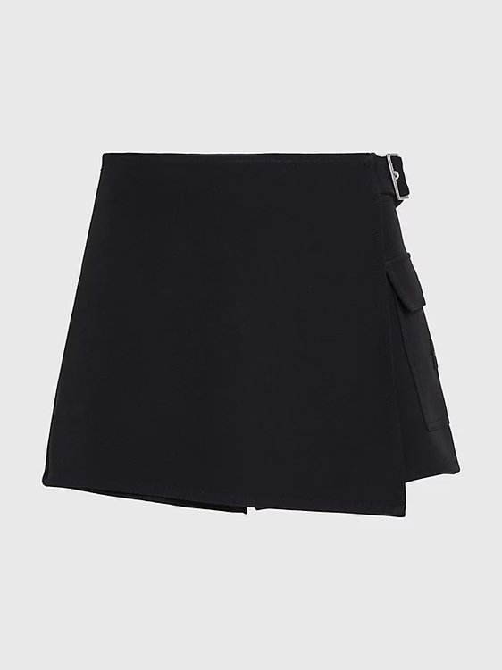 Buckle Wrap Mini šortky Černá barva Ženy