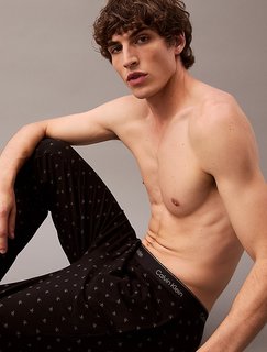 Modern Cotton pyžamové kalhoty Černá barva Muži