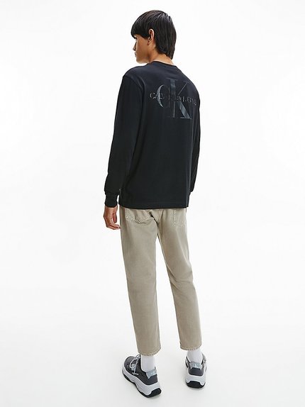 Módní Tričko s dlouhým rukávem, Černá barva, 2021