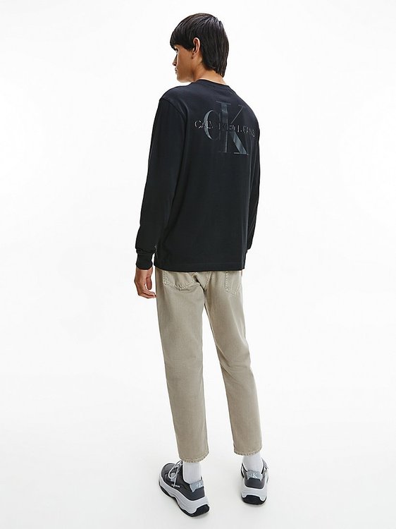 Módní Tričko s dlouhým rukávem, Černá barva, 2021