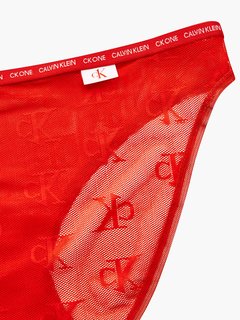 CK One Logo Mesh bikiny Červená barva Ženy