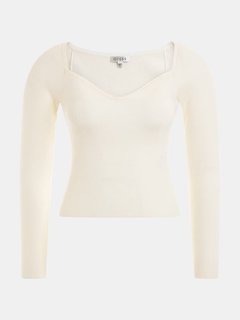 Luxusní Sweetheart svetr, Bílá barva, S, M, L