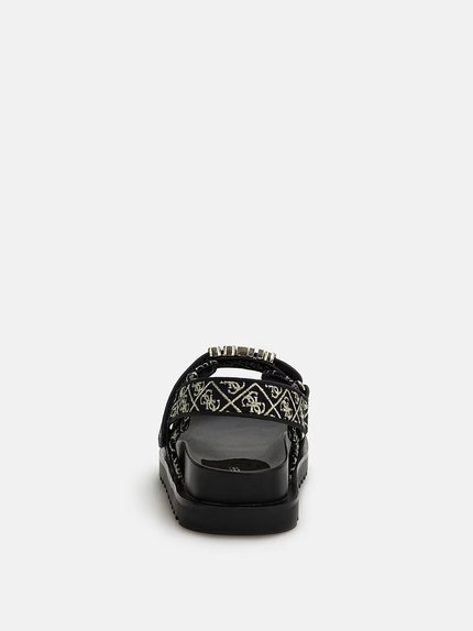 Módní Fabelis pantofle, Černá barva, 2023