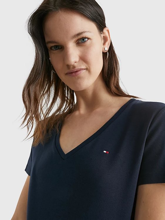 Luxusní Slim Cody Rib triko, Navy barva, XS, S, M, L