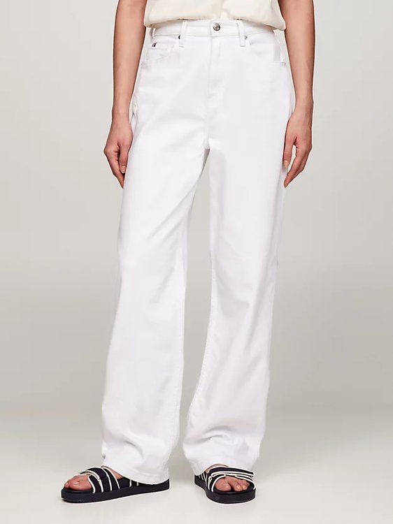 Tommy Hilfiger – Relaxed Straight jeany, Bílá barva