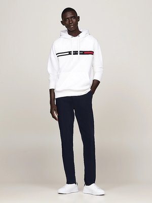 Chest Logo Drawstring mikina – Tommy Hilfiger, Bílá barva Muži