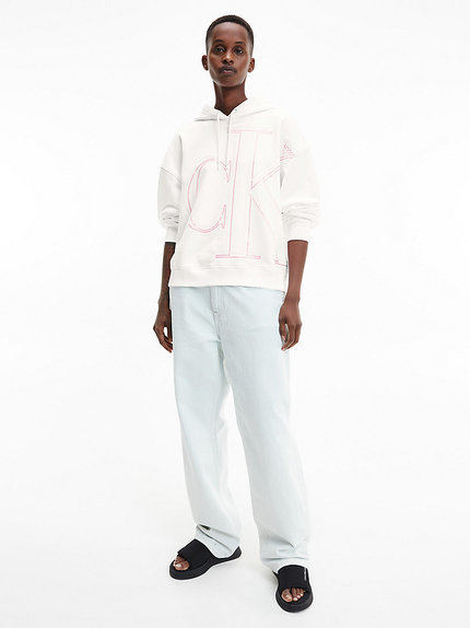 Illuminated mikina – Calvin Klein Jeans, Bílá barva Ženy