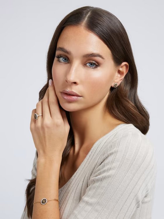 Life In 4G náramek – GUESS, Zlatá, Černá barva Ženy