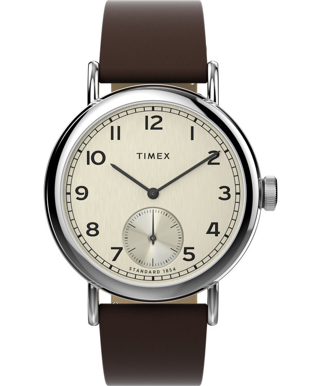 TIMEX – Standard hodinky, Hnědá, Stříbrná barva