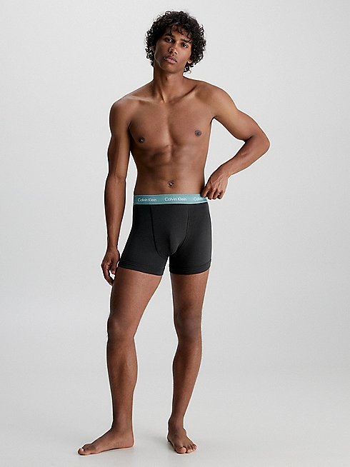 Cotton Stretch boxery 3ks Černá barva Muži