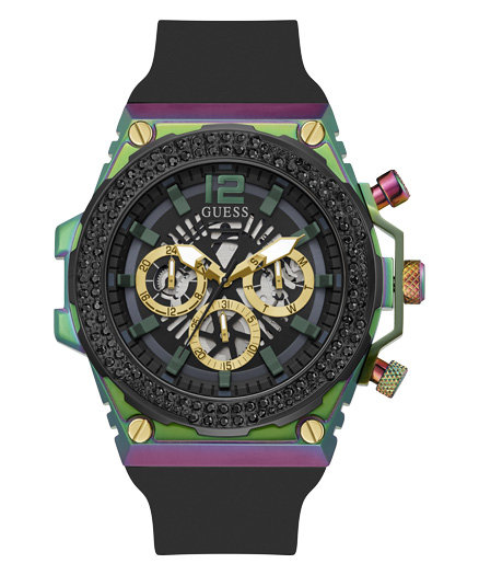 GUESS – Exposure hodinky, Černá, Iridiscentní barva