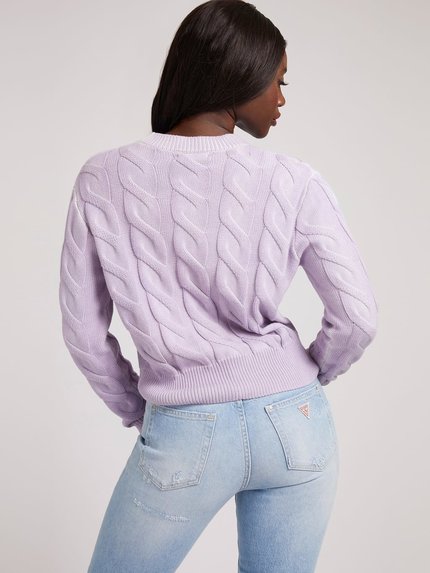 Módní Juliette svetr, Fialová barva, 2022
