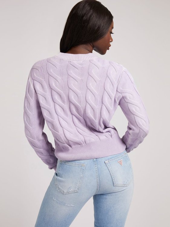 Módní Juliette svetr, Fialová barva, 2022