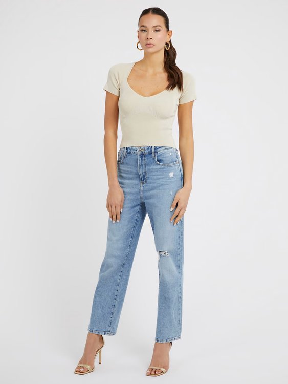 Módní Alcosta svetr, Krémová barva, 2023