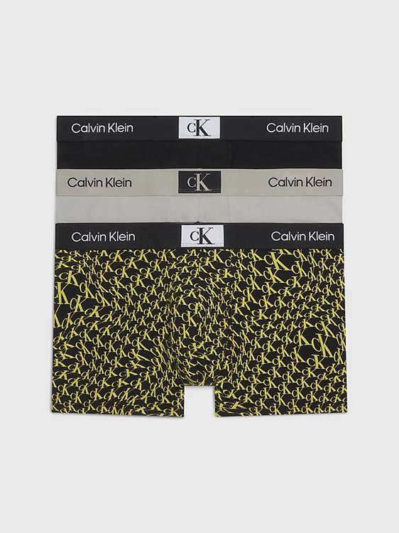 Calvin Klein Underwear – CK 96 Cotton boxery 3ks, Černá, Šedá barva