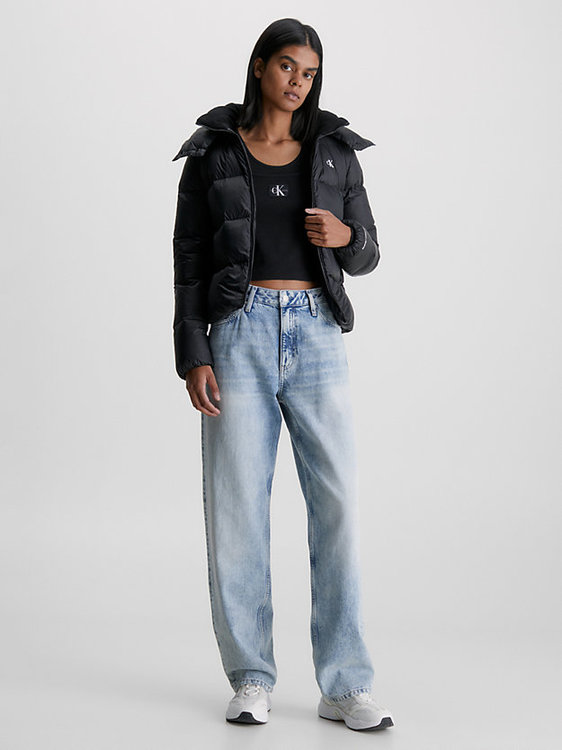 Módní Down Archetype bunda, Černá barva, 2023