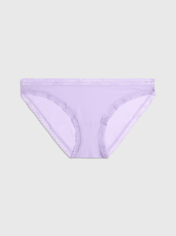 Calvin Klein Underwear – Lace Edge bikiny, Fialová barva