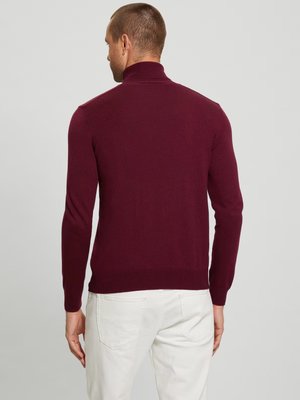 Aaron svetr – GUESS, Červená, Vínová barva Muži