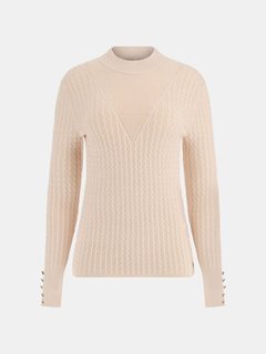 Luxusní Bettie svetr, Krémová barva, XS, S, M, L, XL